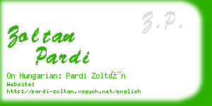 zoltan pardi business card